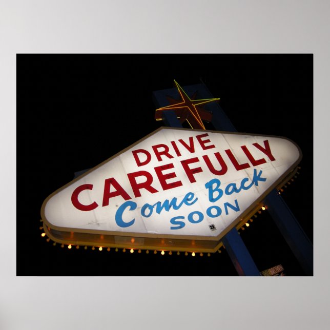 Póster Conduzca con cuidado (Frente)