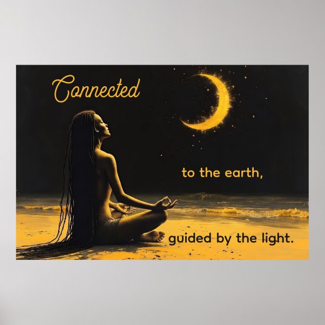 Póster Conectado a la tierra, Guiado por la Luz (Frente)