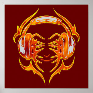 Póster Conectado Para Música