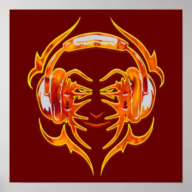 Póster Conectado Para Música (Frente)