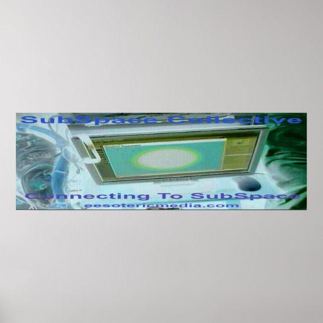 Póster "Conectando al SubEspacio" 36"x12" (90cm x 30cm)  (Frente)