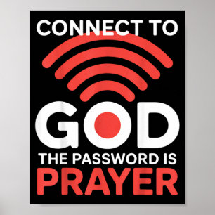 Póster Conectar con Dios La contraseña es Oración Diverti