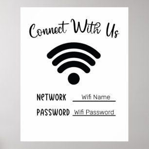 Póster Conectarse con nosotros Wifi