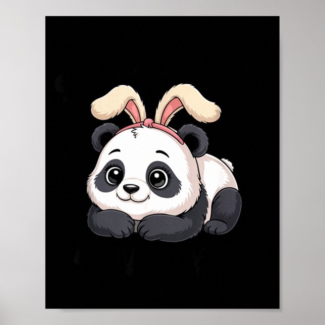 Póster Conejito de Panda Adorable Alguien Conejo Te Ama  (Frente)