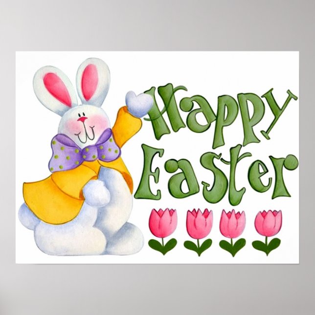 Póster Conejito de Pascua adorable (Frente)
