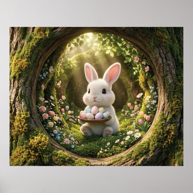 Póster Conejito de Pascua adorable (Frente)