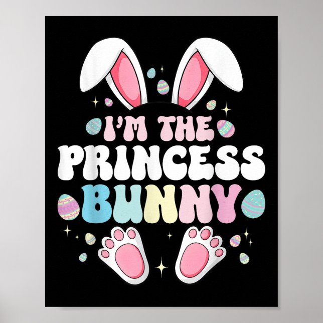 Póster Conejito de Pascua Soy la princesa conejita para C (Frente)