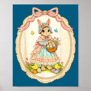 Póster Conejito Feliz Lindo Conejo Divertido Para