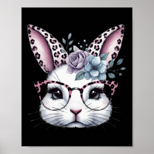 Póster Conejito Lindo Cara de Conejo Gles Chicas Feliz Dí