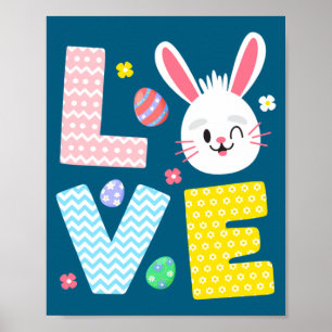 Póster Conejito lindo día de Pascua mujeres