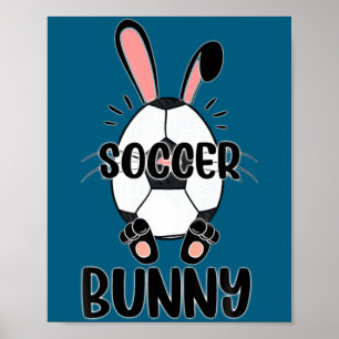 Póster Conejito lindo divertido deportivo conejo de pascu