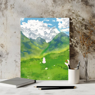 Póster Conejito lindo en cartel de Mountain View