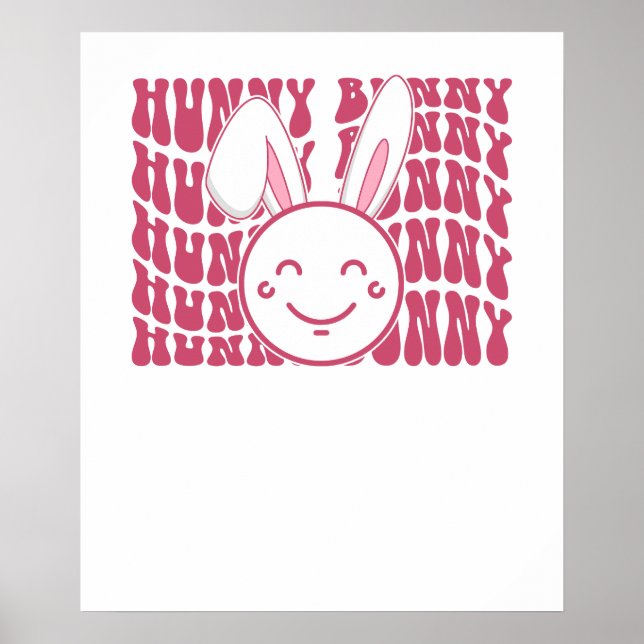 Póster conejito, retro, vintage (Frente)