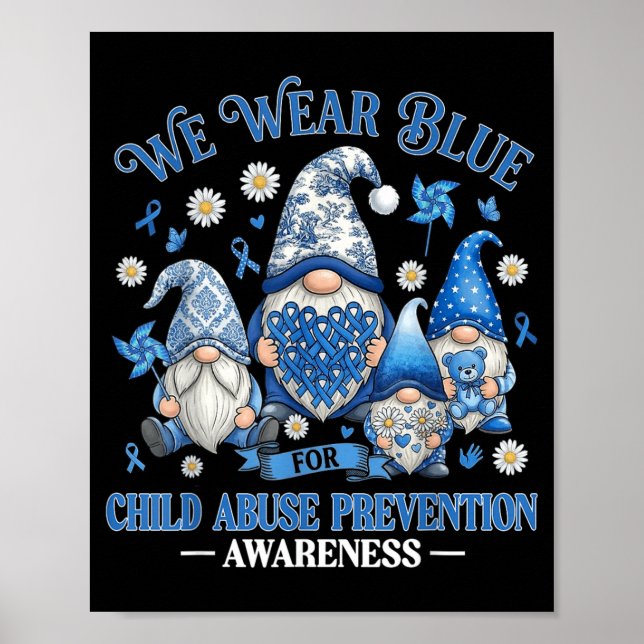 Póster Conejitos de la Prevención del Abuso Infantil con  (Frente)