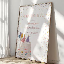 Conejitos Lindos en Pastel Cumpleaños Conjunta Her