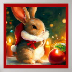 Póster Conejo 1 de navidades