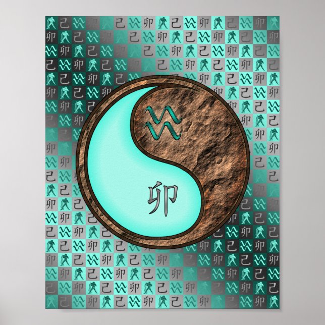 Póster Conejo acuario y terrestre (Frente)