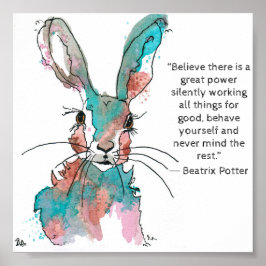 Póster Conejo acuático