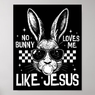 Póster Conejo ama como Jesús Divertido para niños mujeres