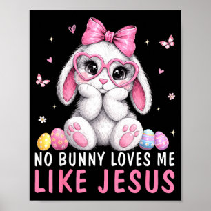 Póster Conejo Ama Como Jesús Niños Mujeres Cristianas Pas