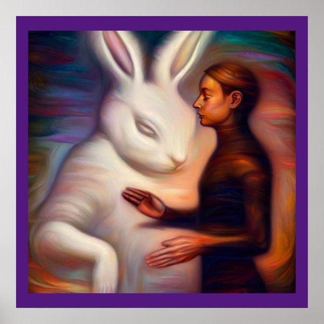 Póster Conejo animal espiritual 1 (Frente)
