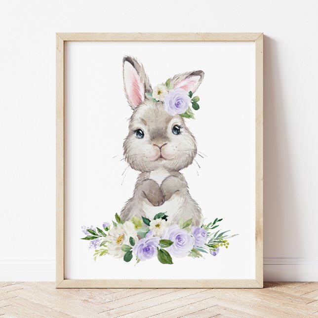 Póster Conejo, Animales Agrícolas, Flores Lilac, Género N (Subido por el creador)