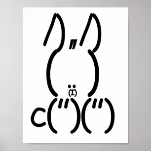 Póster Conejo ASCII