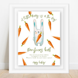 Póster Conejo bebé - Juego de búsqueda de chupete baby sh