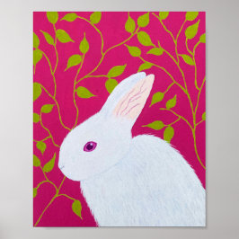 Póster conejo blanco