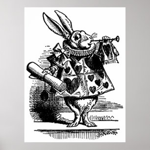 Póster Conejo Blanco de Alicia en el País de las Maravill
