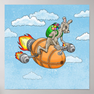 Póster Conejo Cohete