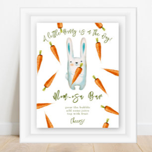 Póster Conejo con zanahorias - barra mom-osa
