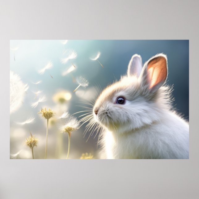 Póster Conejo conejo conejo animal salvaje tranquilidad p (Frente)