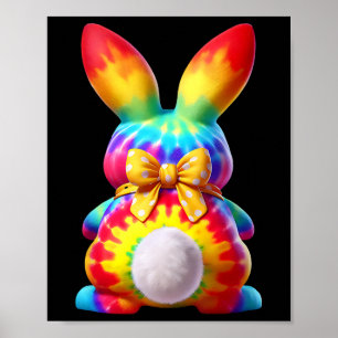 Póster Conejo Conejo Conejo Cocido Chica Floral Bow Feliz