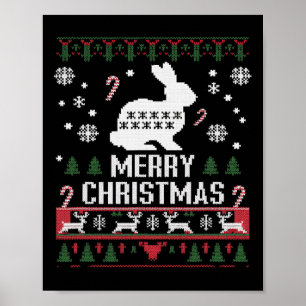 Póster Conejo conejo conejo feo para Navidades