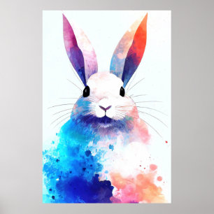 Póster Conejo conejo conejo naturaleza salvaje Colores an