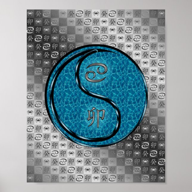 Póster Conejo de Cáncer y Agua (Frente)