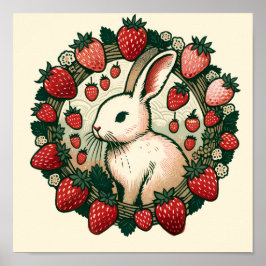 Póster Conejo de conejo de primavera lindo conejo conejo
