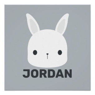 Póster Conejo de conejo pequeño y lindo con nombre person