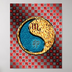 Póster Conejo de Escorpio y Fuego