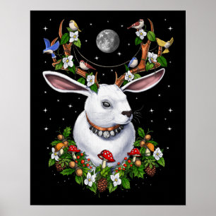 Póster Conejo de Jackalope