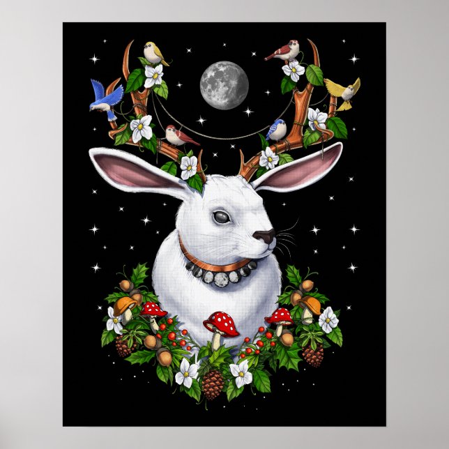Póster Conejo de Jackalope (Frente)