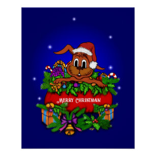 Póster Conejo de navidades