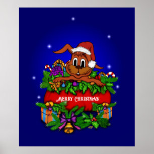Póster Conejo de navidades