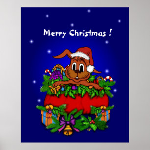 Póster Conejo de navidades