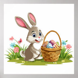 Póster conejo de Pascua