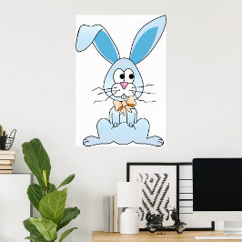 Póster Conejo De Pascua Con Una Veta De Bow