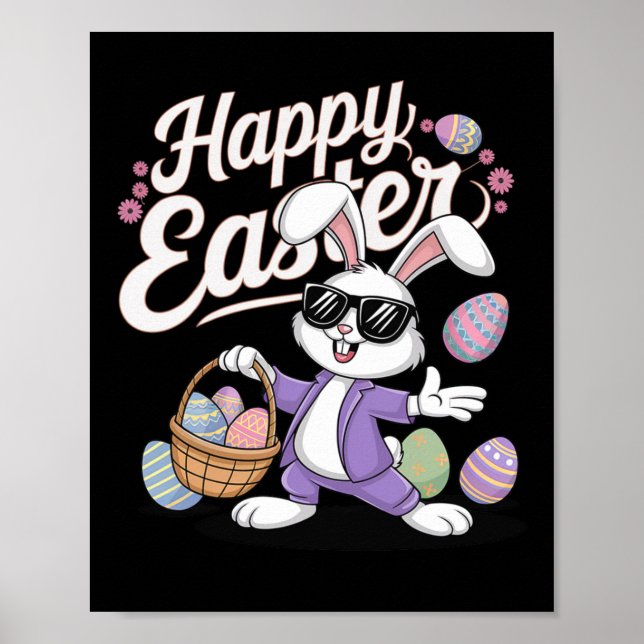 Póster Conejo de Pascua Cool Dabbing  (Frente)
