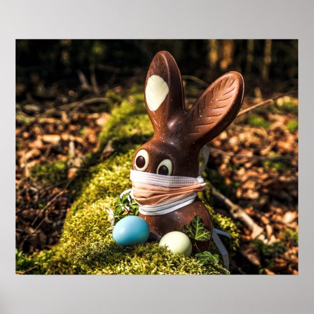 Póster Conejo de Pascua de Chocolate Corona (Frente)