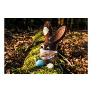 Póster Conejo de Pascua de Chocolate Corona